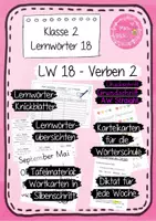Vorschau - Arbeitsblätter - Lernwörter üben 2. Klasse - LW 18 - Verben mit Auslautverhärtung in Grundschrift, Druckschrift und AW Straight - Deckblatt