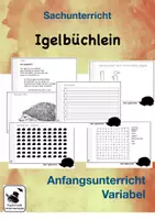 Vorschau - Mal- und Bastelvorlagen - Mein Igelbüchlein - Einfache Aufgaben rund um das Thema Igel - Deckblatt