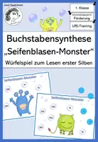 Vorschau - Spiele - Buchstabensynthese: Würfelspiel „Seifenblasen-Monster“ - Deckblatt