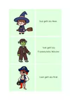 Vorschau - Spiele - Lesekärtchen im Fasching / Lesen und Zuordnen / 3-fach differenziert - Seite 2