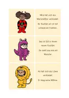 Vorschau - Spiele - Lesekärtchen im Fasching / Lesen und Zuordnen / 3-fach differenziert - Seite 3