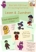 Vorschau - Arbeitsblätter - Fasching / Karneval Materialpaket - Lesen, Kunst, Arbeitsblätter - Deckblatt