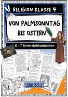 Vorschau - Unterrichtsreihen - Von Palmsonntag bis Ostern - Klasse 4 - sieben Unterrichtsstunden Religion in der Grundschule - Deckblatt