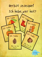 Vorschau - Spiele - Herbst Lesespiel: Ich habe, wer hat? - Deckblatt