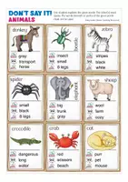 Aperçu - Jeux - Don't say it! animals English game Anglais - Page 3