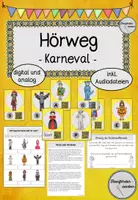 Vorschau - Arbeitsblätter - Hörweg / Hörspur - Karneval / Fasching (Zuhören / Hörverstehen) - Deckblatt