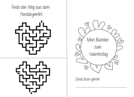 Vorschau - Arbeitsblätter - Mein Buch zum Valentinstag I Aufgaben für die Grundschule - Seite 1