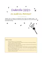 Vorschau - Arbeitsblätter - Cinderella 2021 - literarische Erörterung mit Formulierungshilfen und Lösungen - Deckblatt