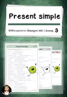 Vorschau - Arbeitsblätter - Present simple statements - Übungszettel 3 - Deckblatt