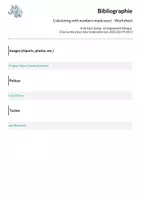 Aperçu - Feuilles d'exercices - Calculating with numbers made easy! - Worksheet - Page 1