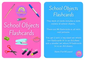 Vista previa - Unidades / Secuencias / Situaciones de Aprendizaje - School Objects and Supplies Vocabulary Flashcards ESL - página 2