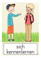 Aperçu - Présentation / Support pour le tableau - Bildkarten Freundschaft Deutsch / Allemand - Page 1