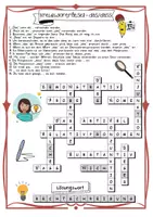 Vorschau - Arbeitsblätter - Kreuzworträtsel: DAS ODER DASS Rechtschreibung (Klasse 5/6) - Deckblatt