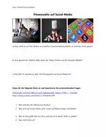 Vorschau - Arbeitsblätter - Fitnesswahn auf Social Media (Arbeitsblatt) - Deckblatt