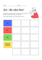 Vorschau - Arbeitsblätter - Artikel erkennen: der, die oder das? - Seite 1