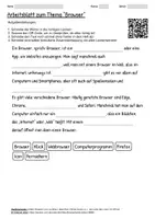 Vorschau - Arbeitsblätter - Arbeitsblätter "Browser" + Lösung & MP3 + Mindmap + Infografik - Deckblatt