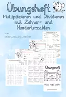 Vorschau - Arbeitsblätter - Übungsheft Multiplizieren und Dividieren mit Zehner- und Hunderterzahlen Mäuse - Deckblatt