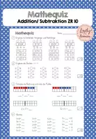Vorschau - Test - Mathequiz - Klasse 1 - Addition/ Subtraktion ZR 10 - Deckblatt