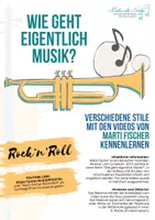 Vorschau - Arbeitsblätter - Rock‘n‘Roll (Wie geht eigentlich Musik?) - Musikstile erkunden mit Erklärvideos von Marti Fischer - Deckblatt
