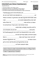Vorschau - Arbeitsblätter - Lernposter + Arbeitsblätter "Frauenbewegung" + Lösung & MP3 + Mindmap + Infografik - Seite 1