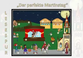 Vista previa - Hojas de trabajo - Historia de la lectura "Der perfekte Martinstag" alemán - Portada