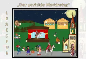 Vista previa - Hojas de trabajo - Historia de la lectura "Der perfekte Martinstag" alemán - página 1