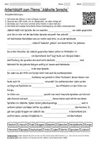 Vorschau - Arbeitsblätter - Arbeitsblätter "Jiddische Sprache" + Lösung & MP3 + Mindmap + Infografik - Deckblatt