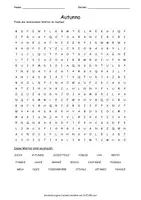 Vista previa - Hojas de trabajo - Cerca puzzle autunno "Sopa de letras" italiano - Portada