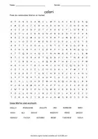 Vista previa - Hojas de trabajo - Cerca puzzle colori "Sopa de letras" italiano - Portada