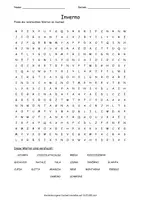 Vista previa - Hojas de trabajo - Cerca puzzle inverno "Sopa de letras" italiano - Portada
