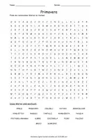 Vista previa - Hojas de trabajo - cerca puzzle primavera "Sopa de letras" italiano - Portada