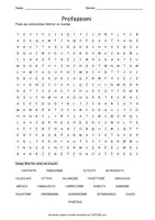 Vista previa - Hojas de trabajo - cerca puzzle Professioni "Sopa de letras" italiano - Portada