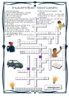 Vorschau - Arbeitsblätter - Kreuzworträtsel: Tschick - Rätsel, Quiz, Spiel (ab Klasse 7) - Deckblatt