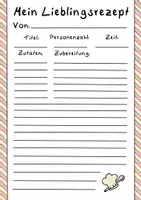 Vorschau - Arbeitsblätter - Materialpaket: Rezepte (Arbeitsblätter, Deckblatt, Schmuckblätter) - Seite 1