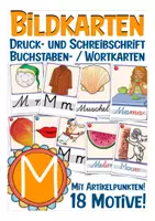 Vista previa - Decoración del aula - Bildkarten Buchstabe M Deutsch - Portada