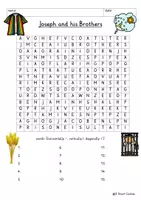 Vista previa - Unidades / Secuencias / Situaciones de Aprendizaje - Joseph and his brothers Printable Word Search Puzzle Religion Bible English / Inglés - página 2