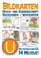 Vista previa - Decoración del aula - Bildkarten Buchstabe U Deutsch - Portada