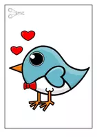Vista previa - Manualidades / Dibujos para colorear - BUILD A VALENTINES CRAFTS BIRD BOY - página 3