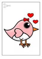 Vista previa - Manualidades / Dibujos para colorear - BUILD A VALENTINES CRAFTS BIRD GIRL - página 3