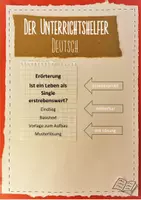 Vorschau - Arbeitsblätter - Textgebundene dialektische Erörterung: Leben als Single? - Deckblatt