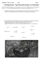 Vorschau - Arbeitsblätter - KOSTENLOS Formelgymnastik: Äquivalenzumformung von Gleichungen - Deckblatt