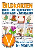 Vista previa - Decoración del aula - FREEBIE Bildkarten Buchstabe V kostenlos - Portada