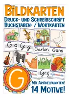 Vista previa - Decoración del aula - Bildkarten Buchstabe G Deutsch - Portada