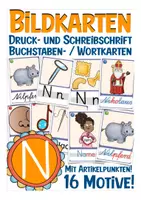 Vista previa - Decoración del aula - Bildkarten Buchstabe N Deutsch - Portada