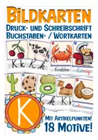 Vista previa - Decoración del aula - Bildkarten Buchstabe K Deutsch - Portada