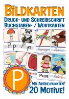 Vista previa - Decoración del aula - Bildkarten Buchstabe P Deutsch - Portada