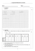 Vorschau - Klassenarbeiten - Klassenarbeit - Daten Balkendiagramm Liniendiagramm - Deckblatt