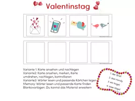 Vorschau - Stationenlernen - Valentinstag: Wahrnehmung, Konzentration, Lesen - Deckblatt