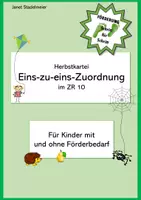 Vorschau - Arbeitsblätter - Herbstkartei: Eins-zu-eins-Zuordnung im ZR 10 - Deckblatt