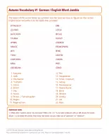 Vorschau - Arbeitsblätter - Autumn Vocabulary Word Jumble - Seite 1